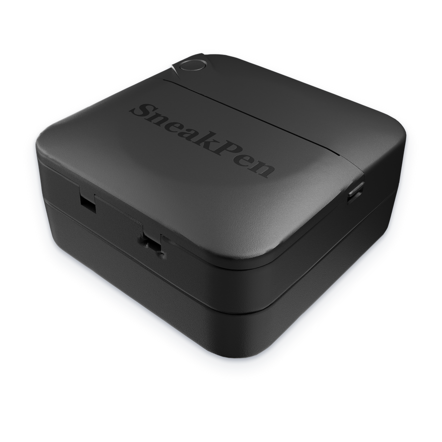 The pocket printer closed, matte black